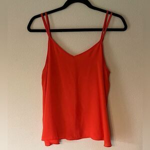 River Island, Orange, Flowy, Strappy, Tank. Size 8.